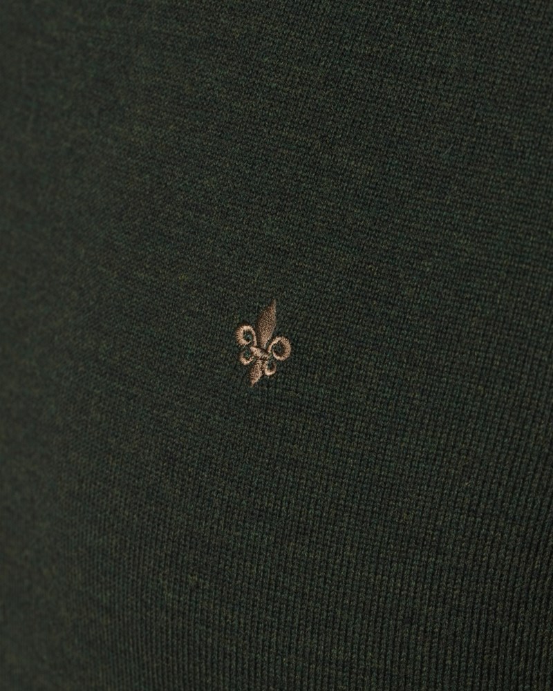 Stickad tröja oneck khaki 5