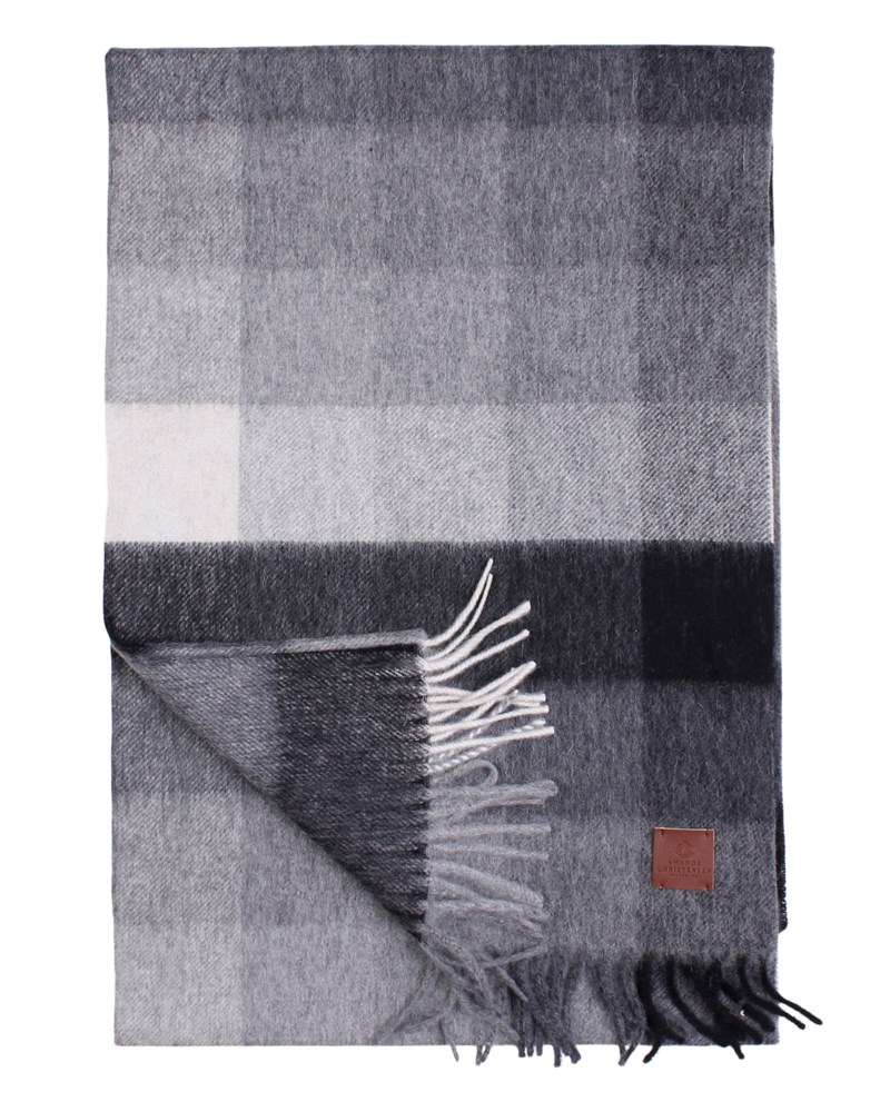 Scarf rutig grå 1