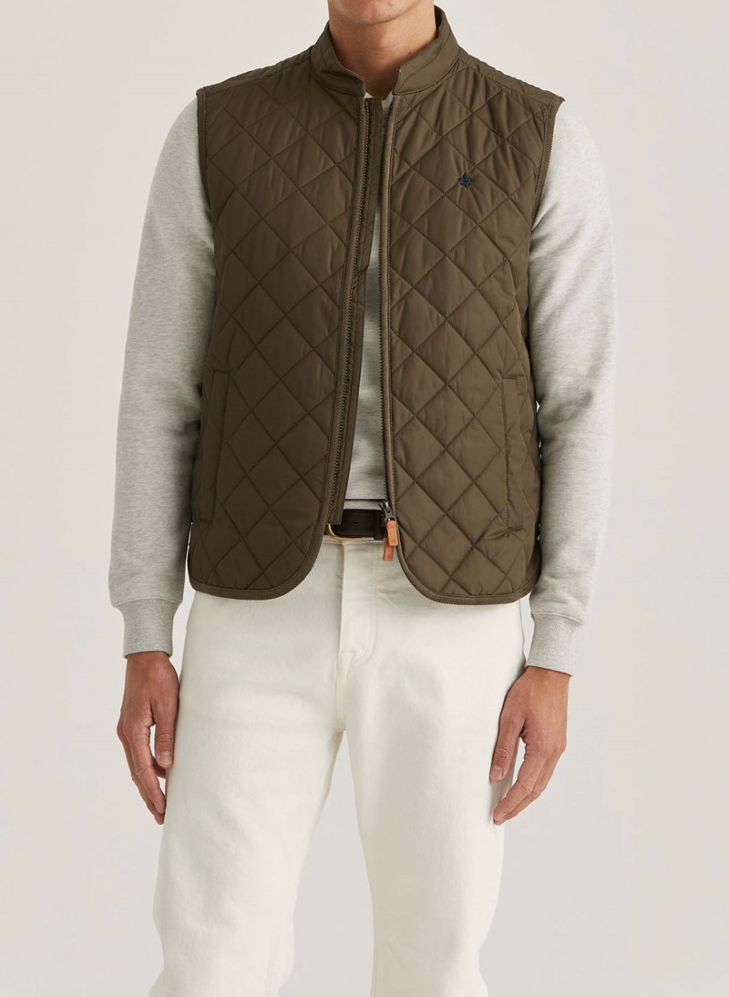 Väst teddy quilted olive 2