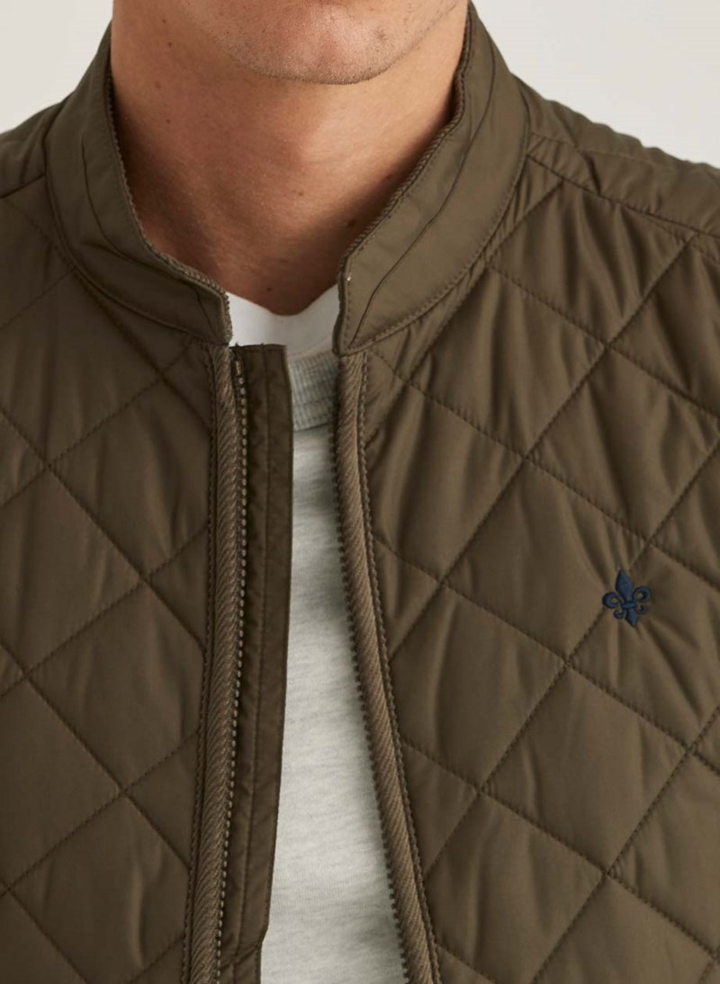 Väst teddy quilted olive 4