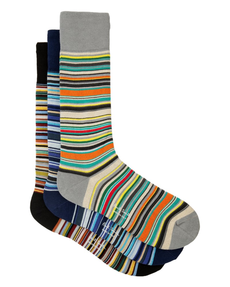 Strumpor signature stripe 3 pack multicolour 1