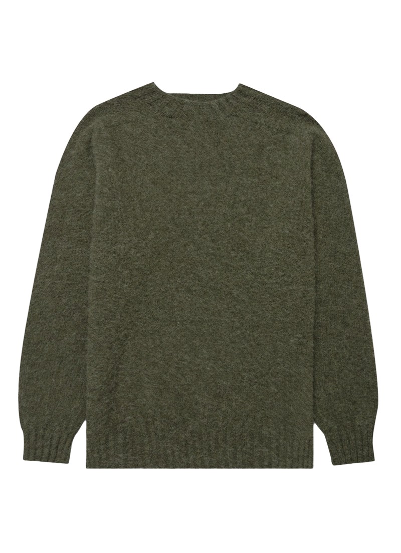 Stickad tröja brushed shetland sea moss 1