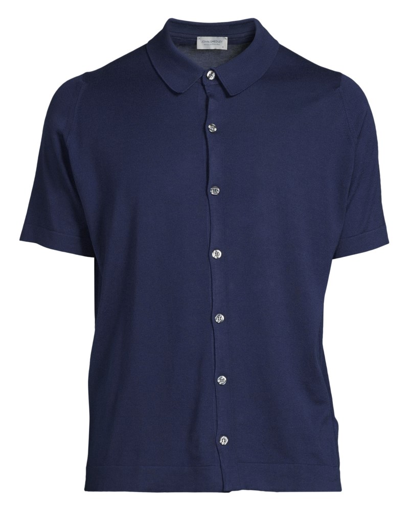 Skjorta folke short sleeve french navy 1