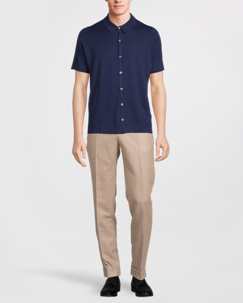 Skjorta folke short sleeve french navy 2
