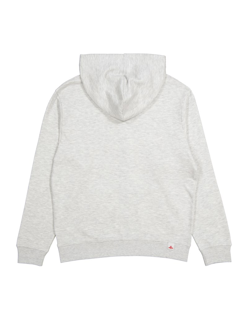 Hoodie full zip logo light grey 3