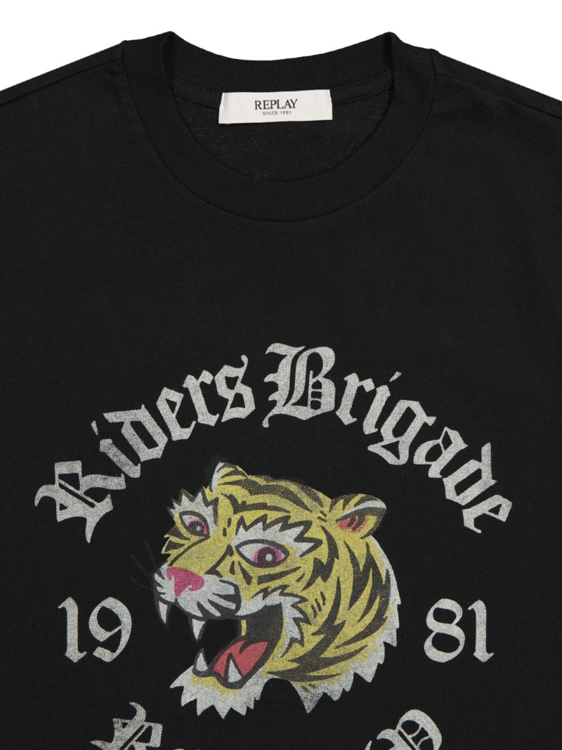 T-shirt tiger print black 2