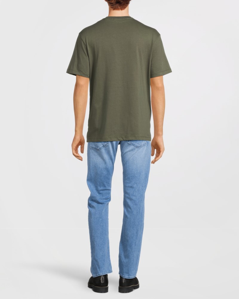 T-shirt combed heavy cotton jersey army green 4