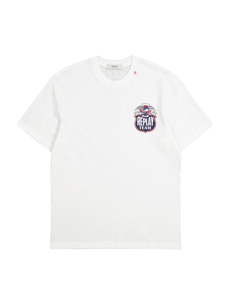 T-shirt replay team natural white 1