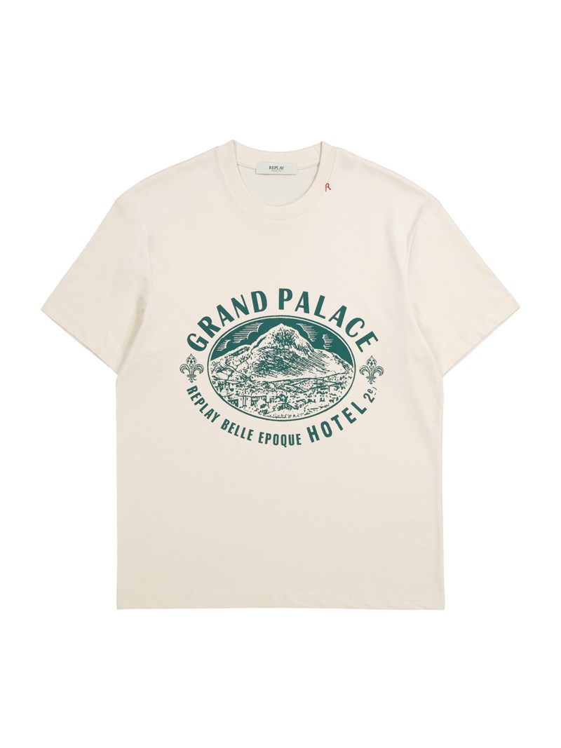 T-shirt print cream 1