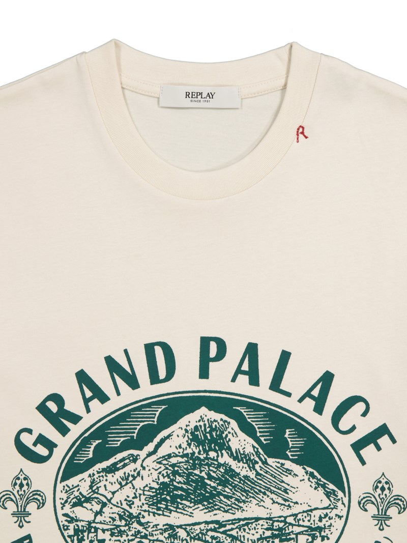 T-shirt print cream 2