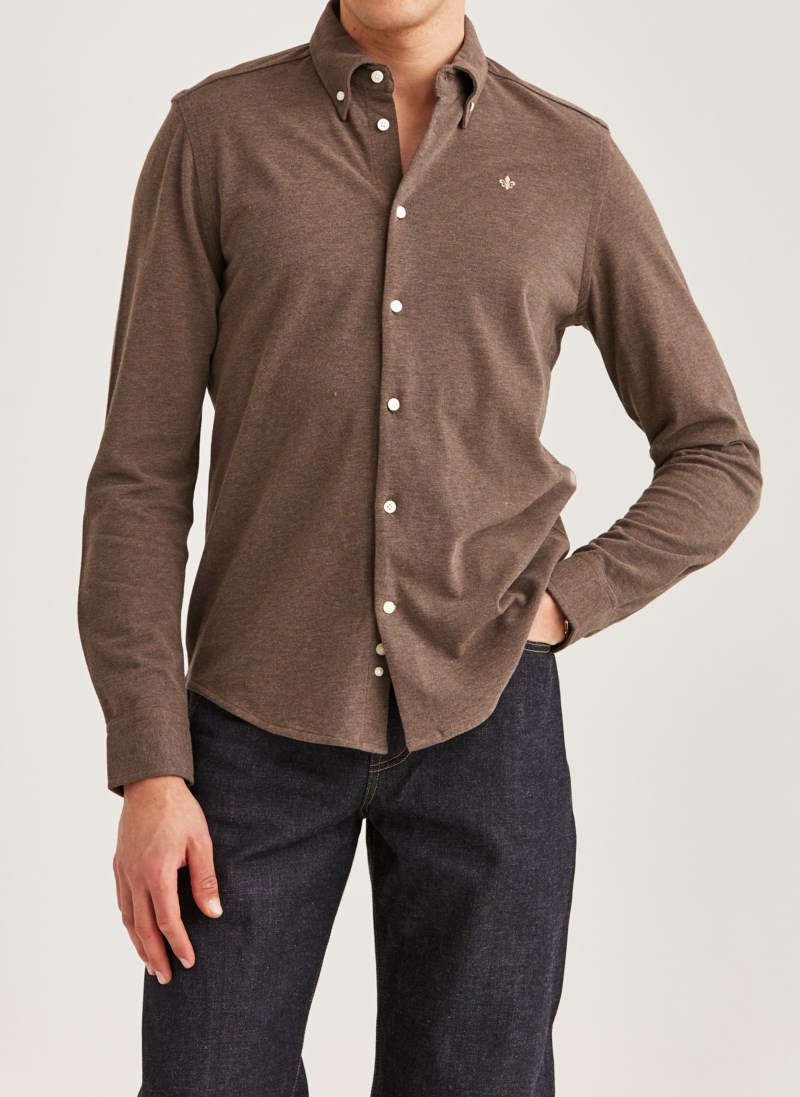 Skjorta camden piqué brown 2