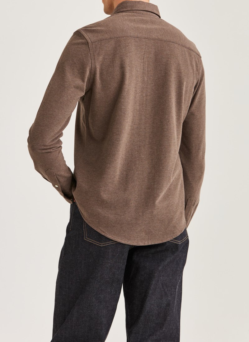Skjorta camden piqué brown 4