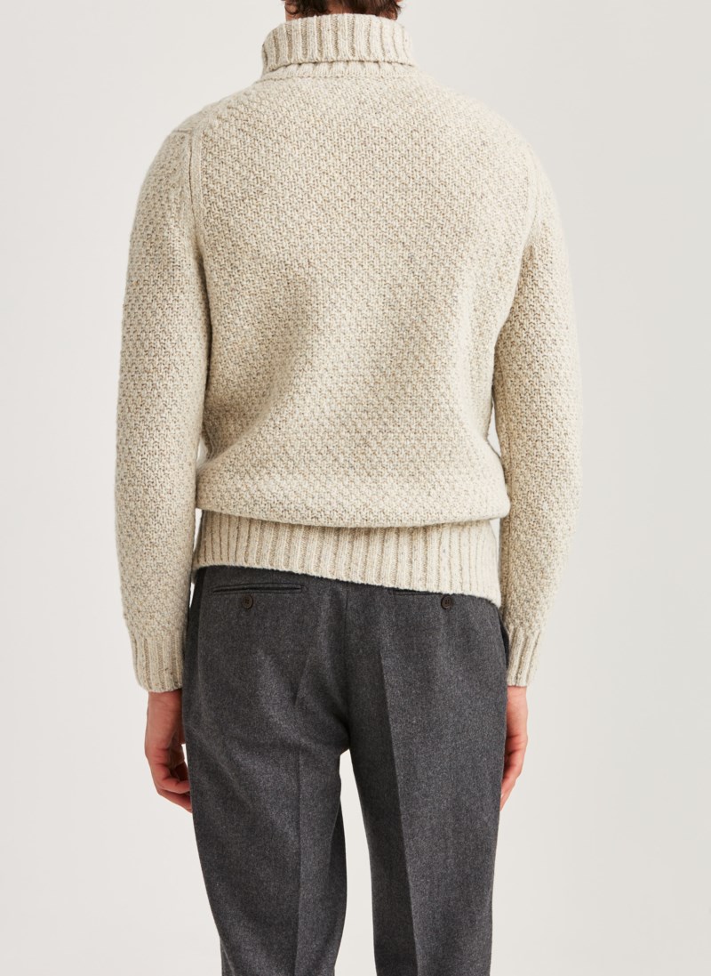 Stickad tröja beauford cable off white 4
