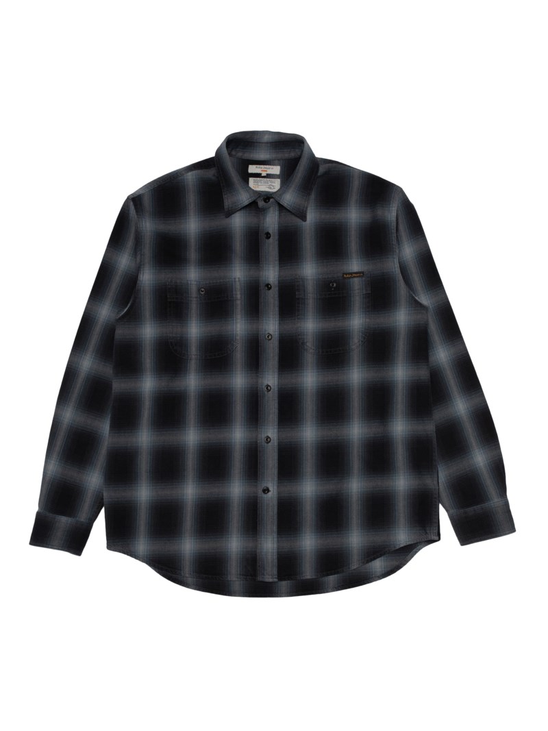 Skjorta julian worker shadow check black 1