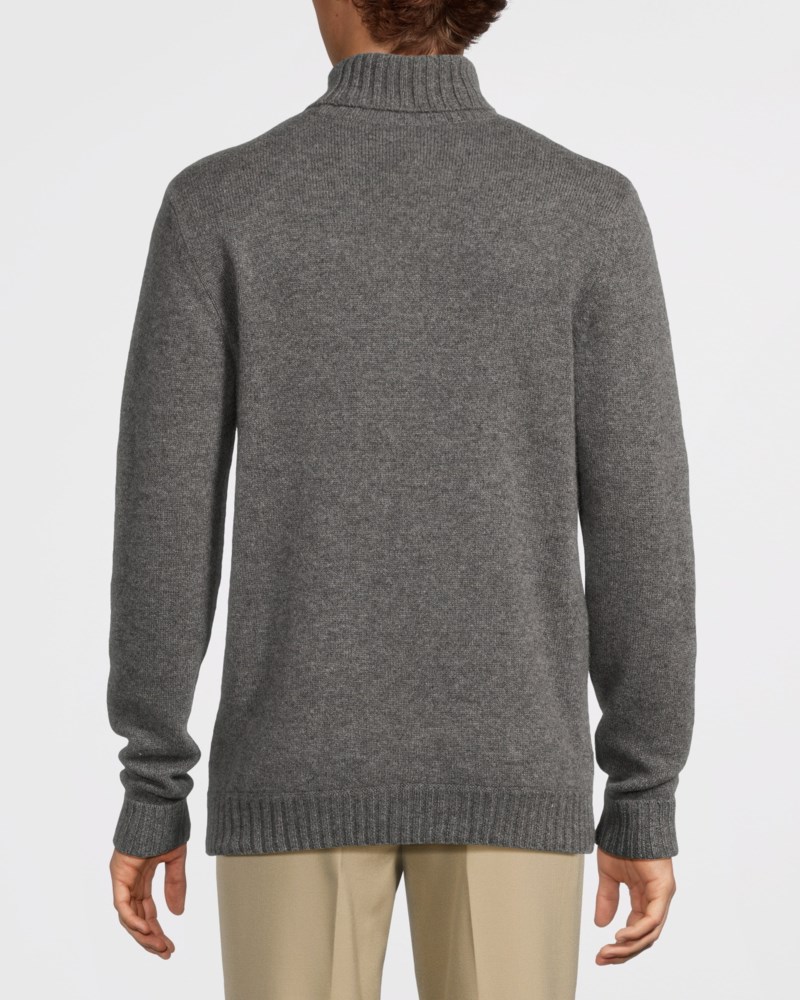 Davida Stickad tröja chunky roll neck herr – bild 4