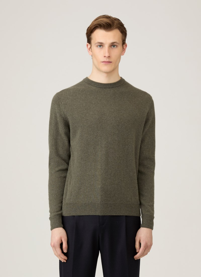 Tröja cashmere crew khaki 2