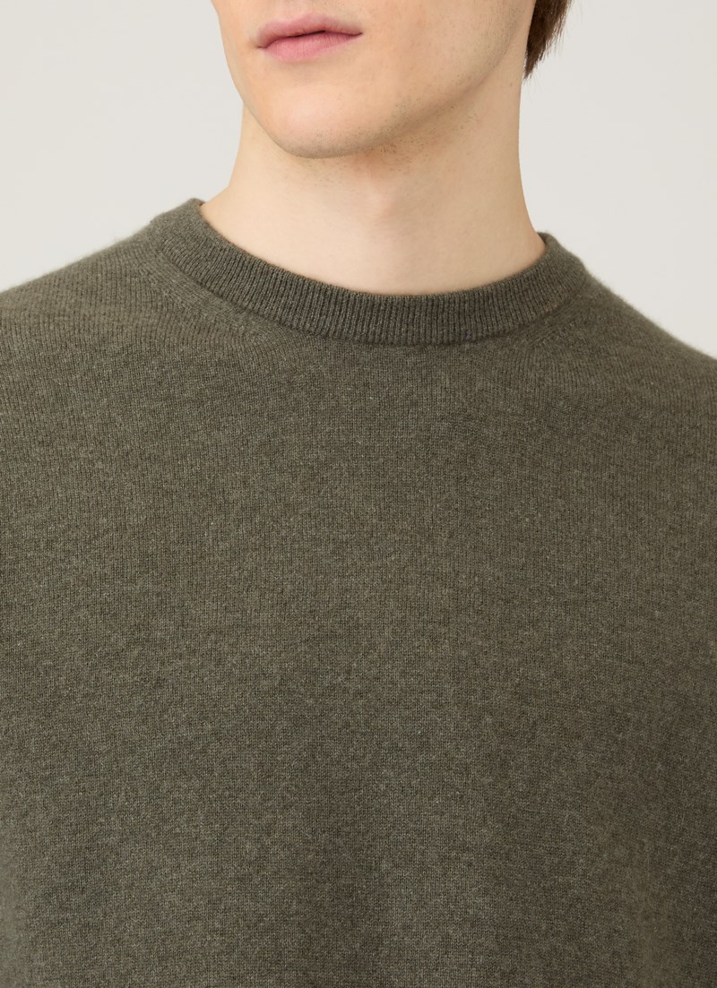 Tröja cashmere crew khaki 5