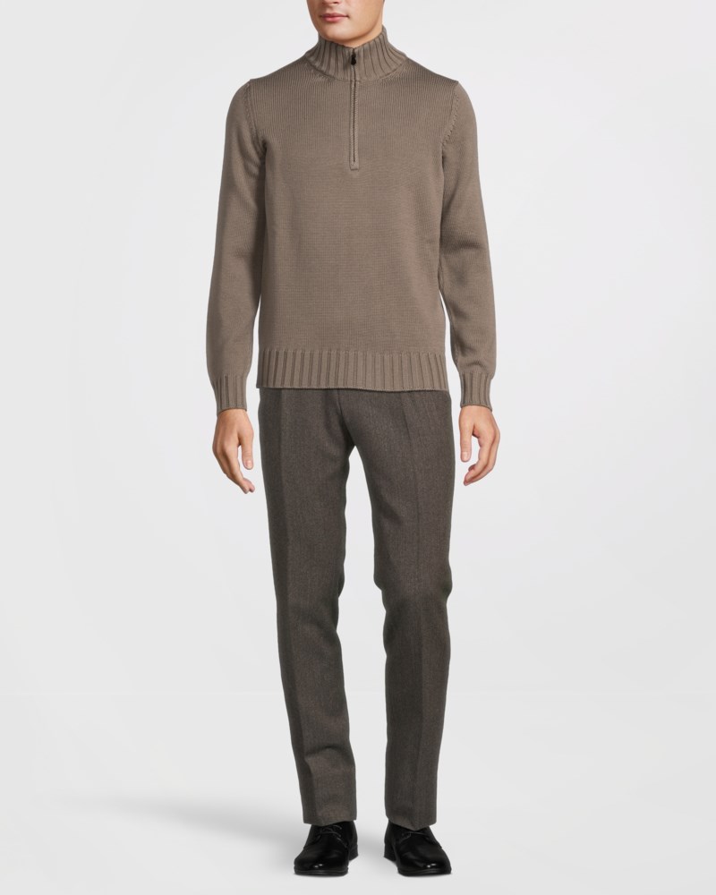 Tröja mockneck half zip 2