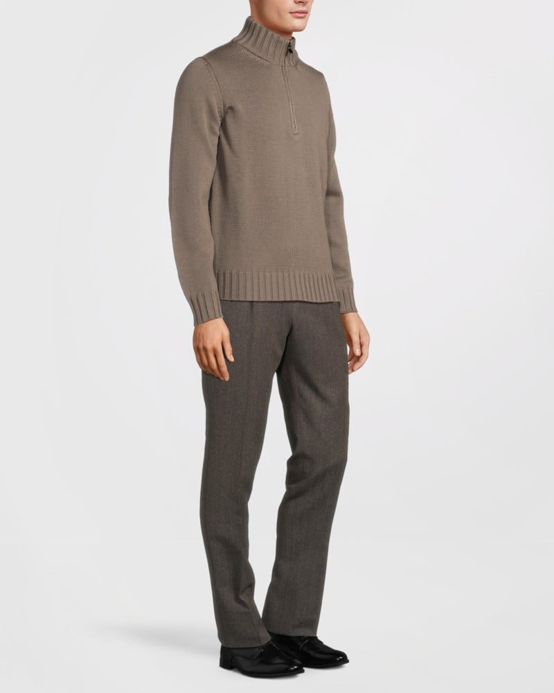 Tröja mockneck half zip 3