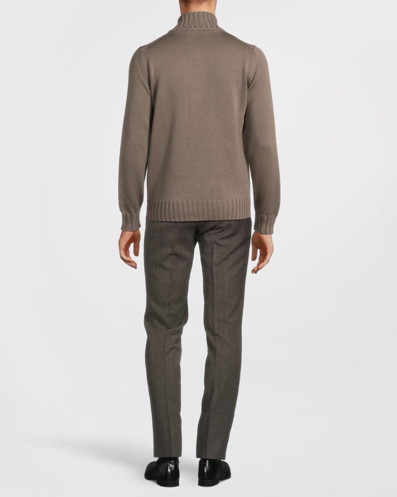 Tröja mockneck half zip 4