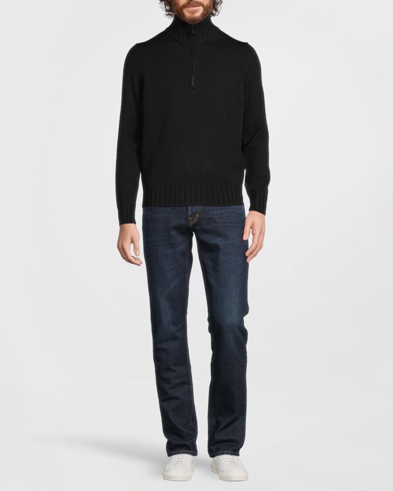 Tröja mockneck half zip 2
