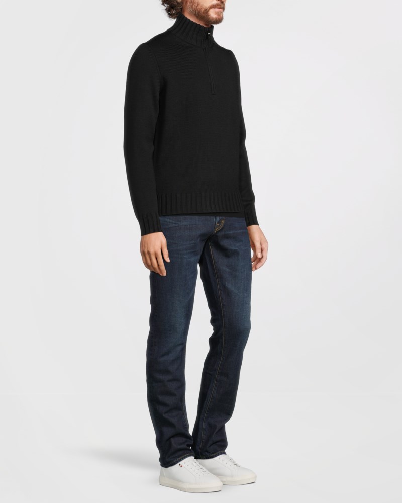 Tröja mockneck half zip 3