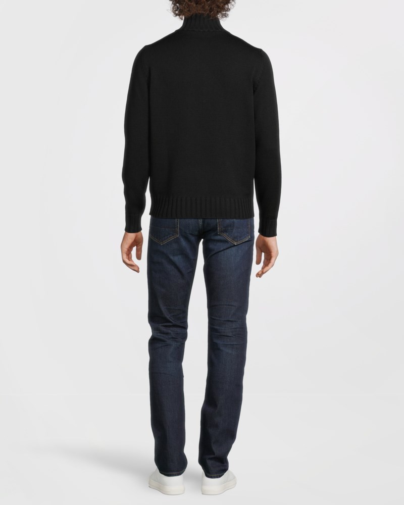 Tröja mockneck half zip 4