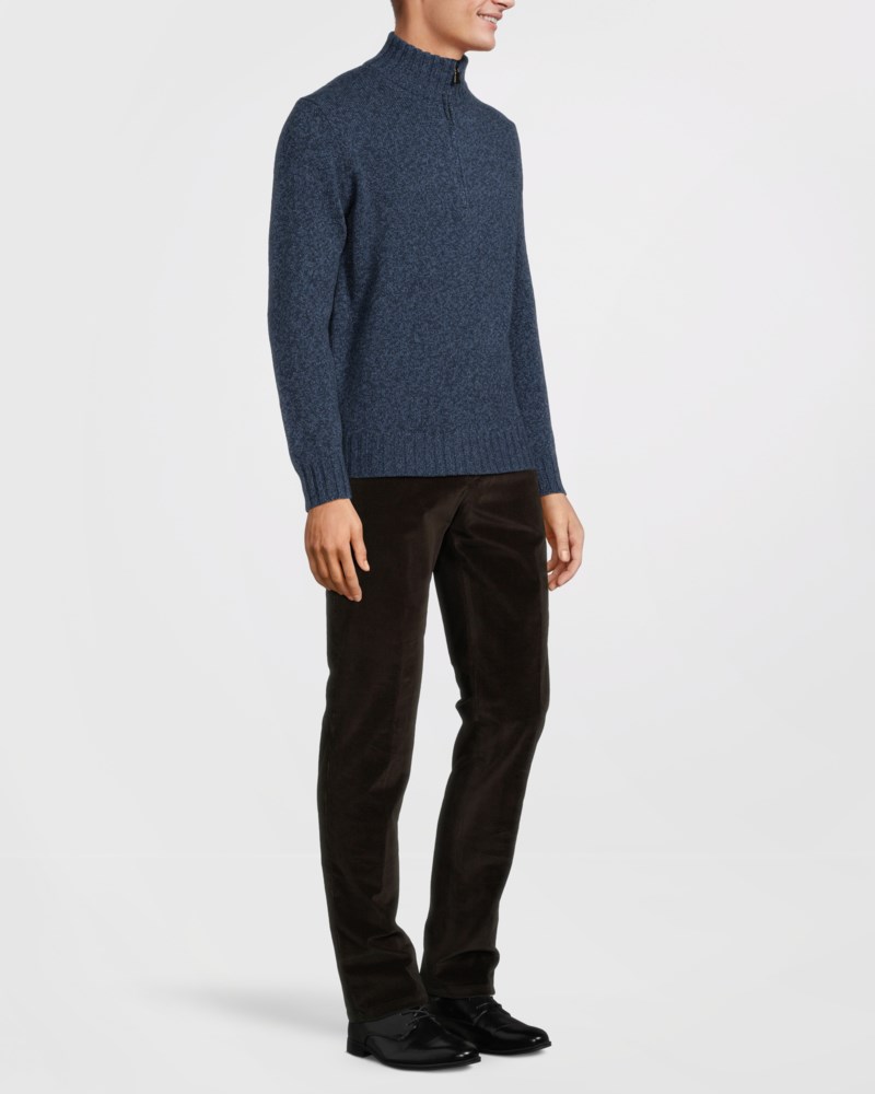 Tröja mockneck half zip 3