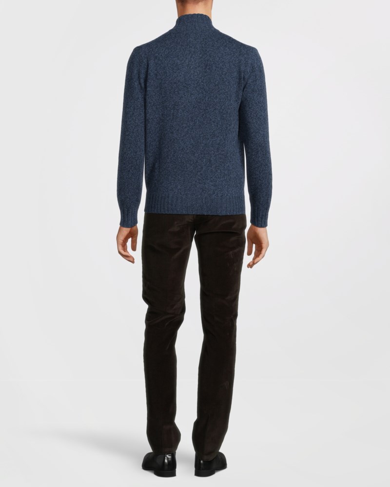 Tröja mockneck half zip 4