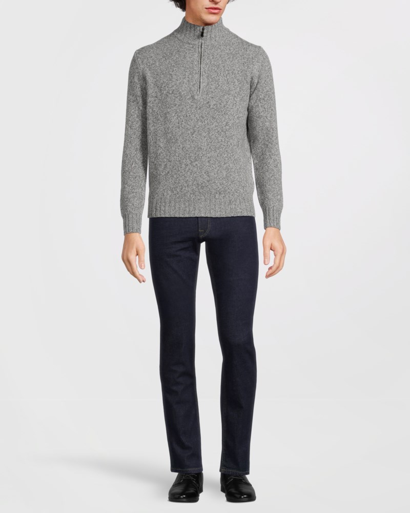 Tröja mockneck half zip 2