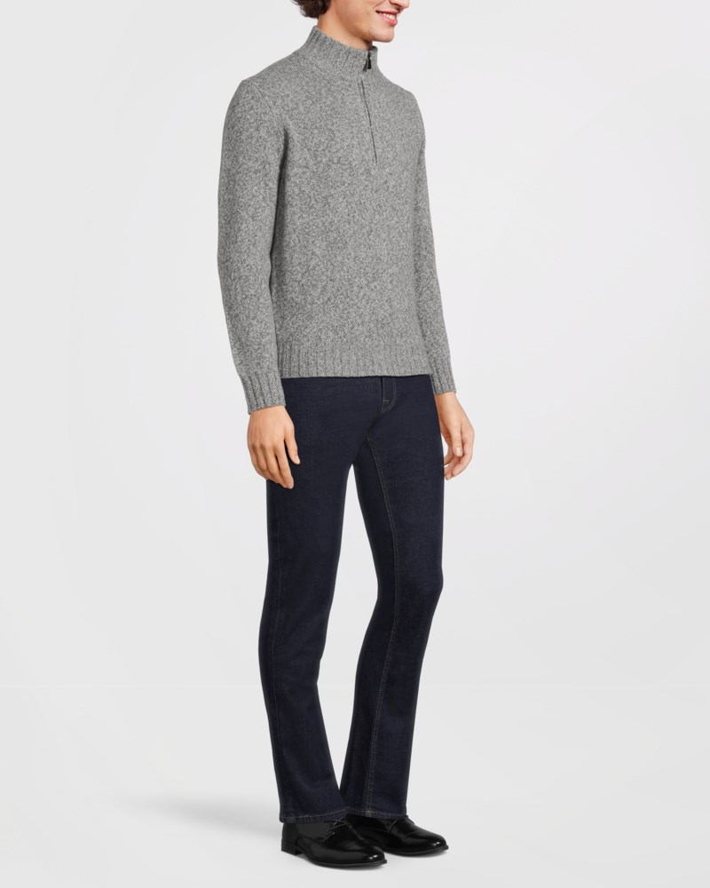 Tröja mockneck half zip 3
