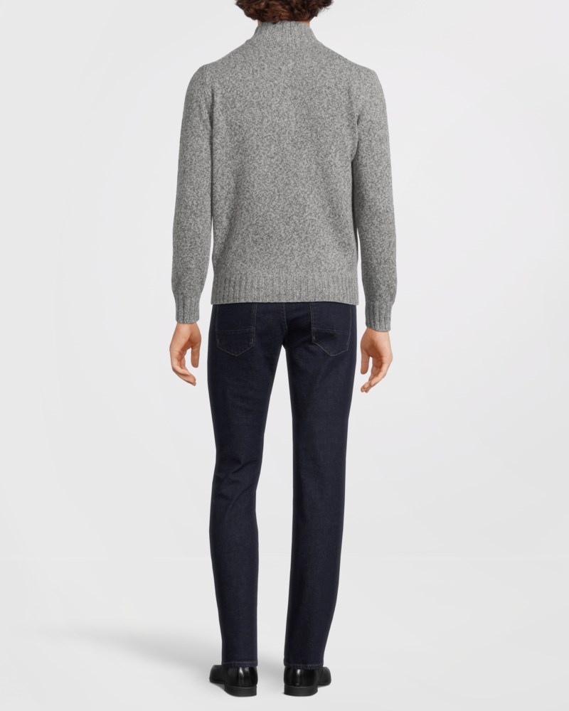 Tröja mockneck half zip 4