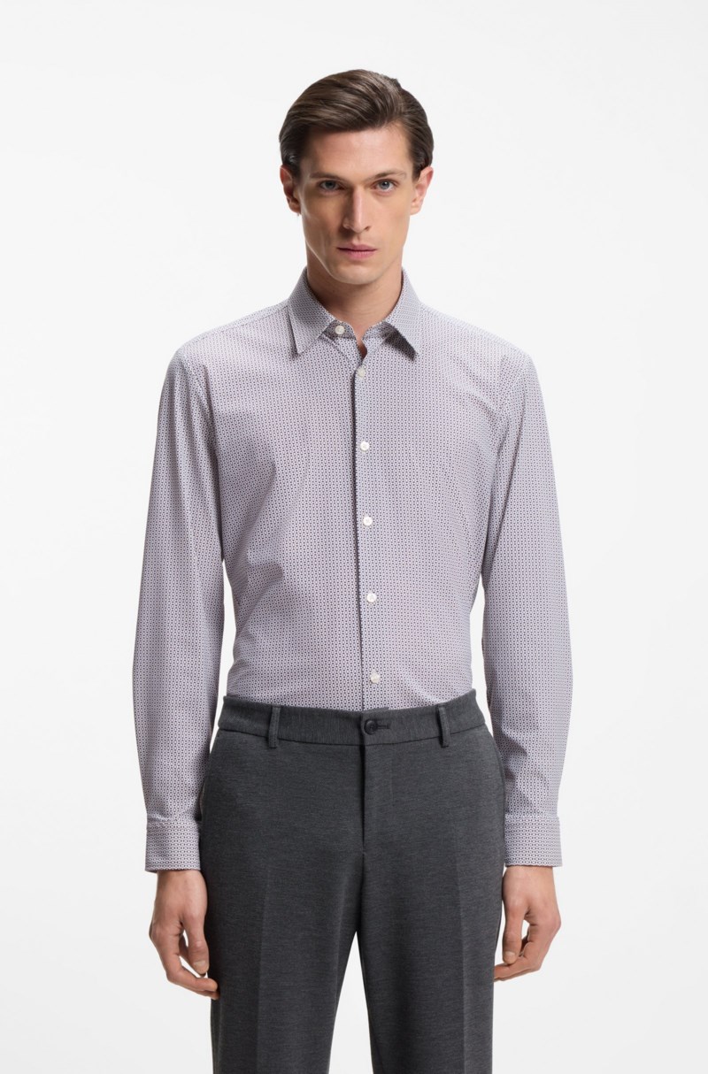 Skjorta p-roan-k-f-261 dark beige 5