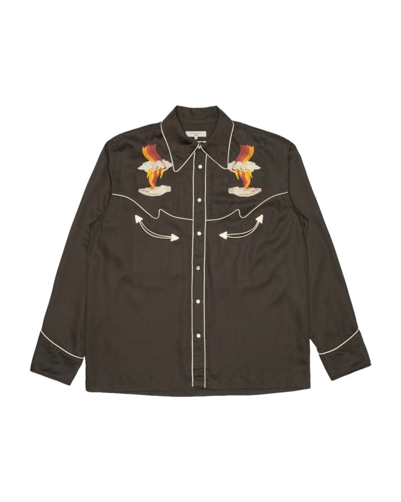 Skjorta gonzo western sunburns black brown 1