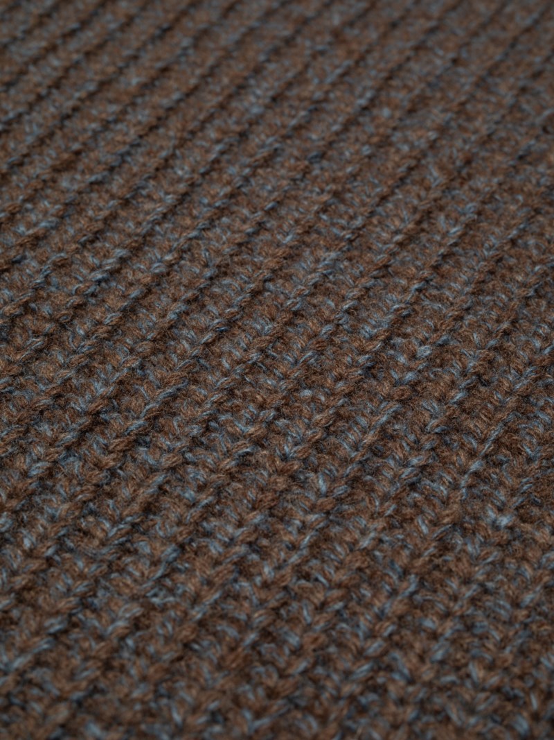 Tröja august chunky crew neck knit brun 4