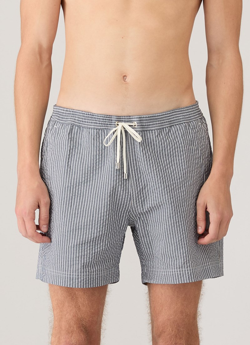 Sunspel Badbyxa textured stripe swimshort herr – bild 2
