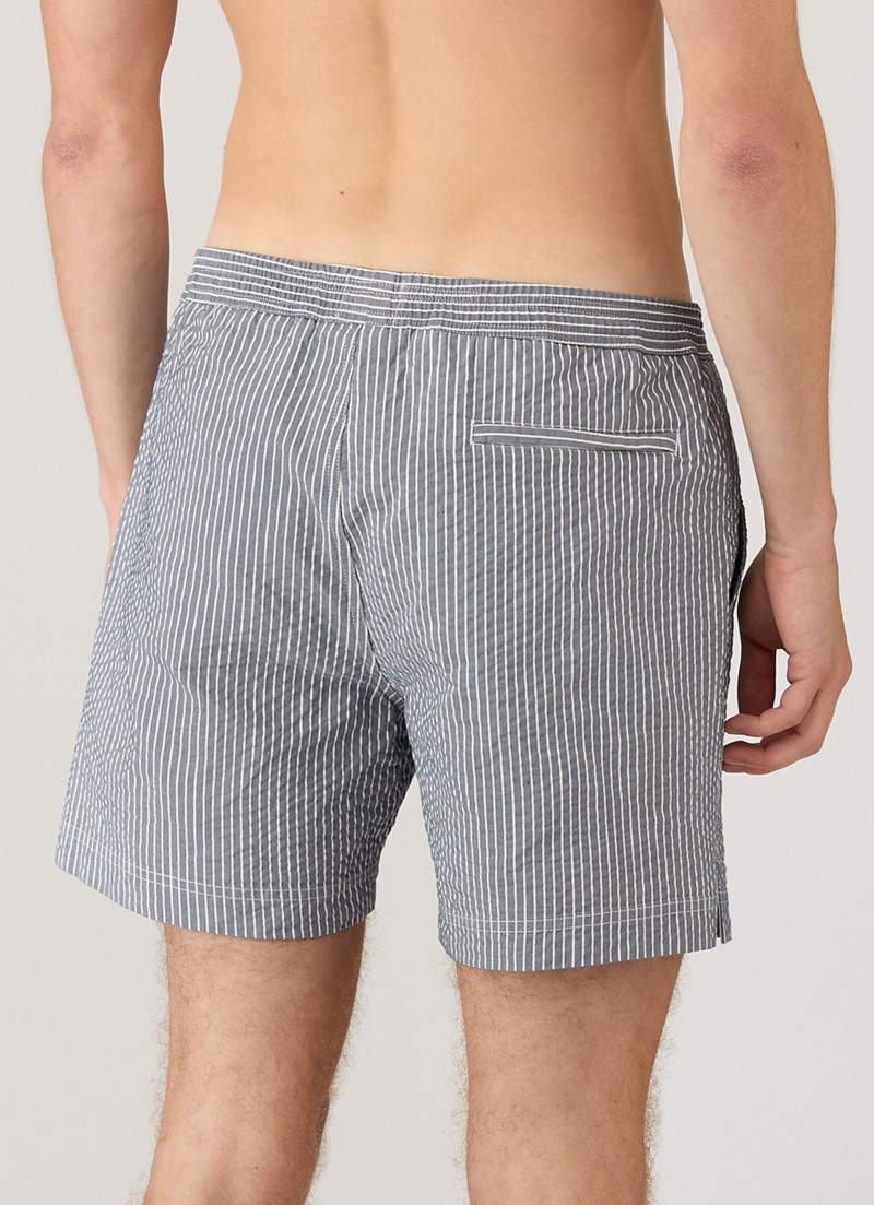 Sunspel Badbyxa textured stripe swimshort herr – bild 4