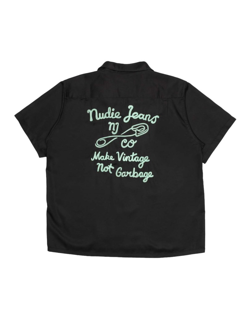 Nudie Jeans Bowling shirt arthur kortärmade skjortor herr – bild 2