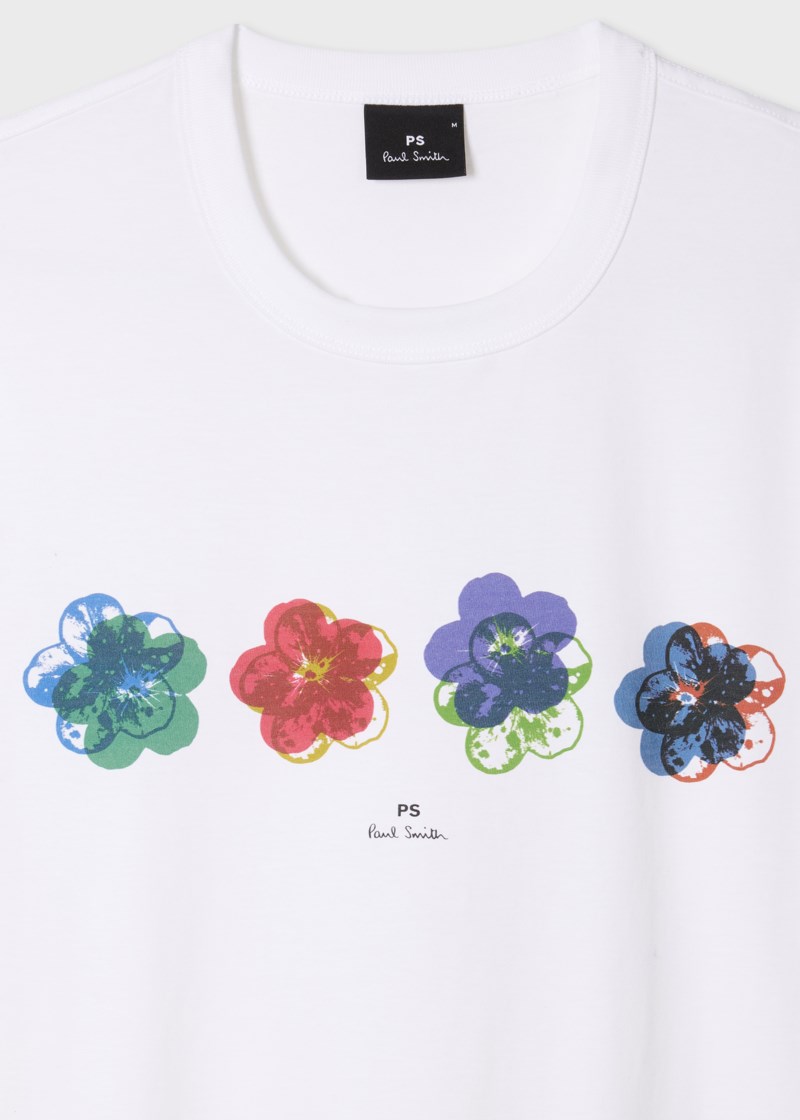 PS Paul Smith T-shirt casual fit zine floral cotton herr – bild 5