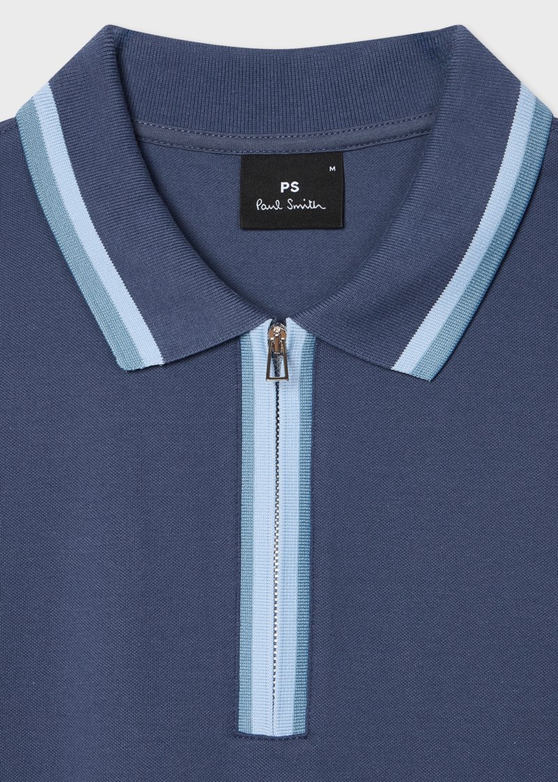 PS by Paul Smith Piké contrast tipping zip pikéer herr – bild 2