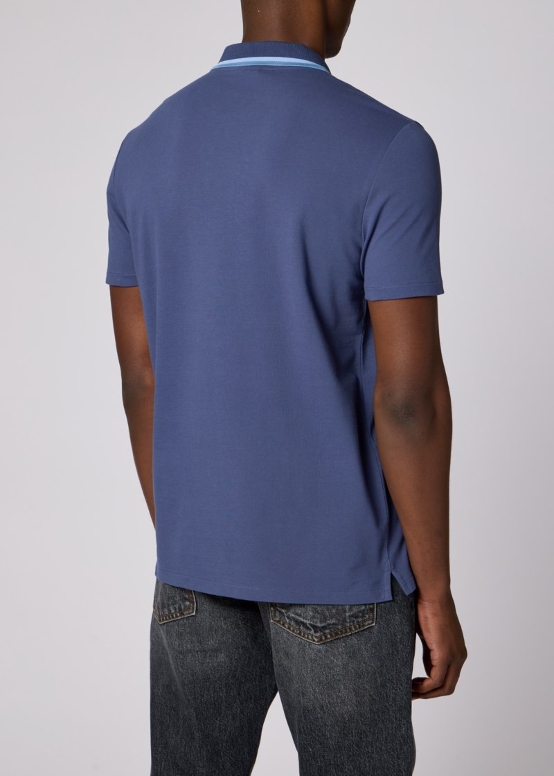 PS by Paul Smith Piké contrast tipping zip pikéer herr – bild 5