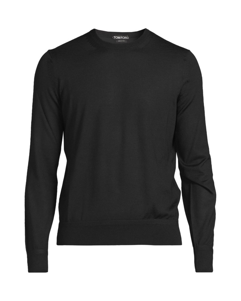 Tröja fine gauge cashmere silk crew neck