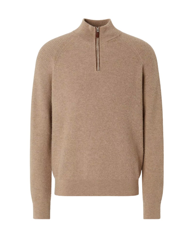 Träja cashmere zip mock