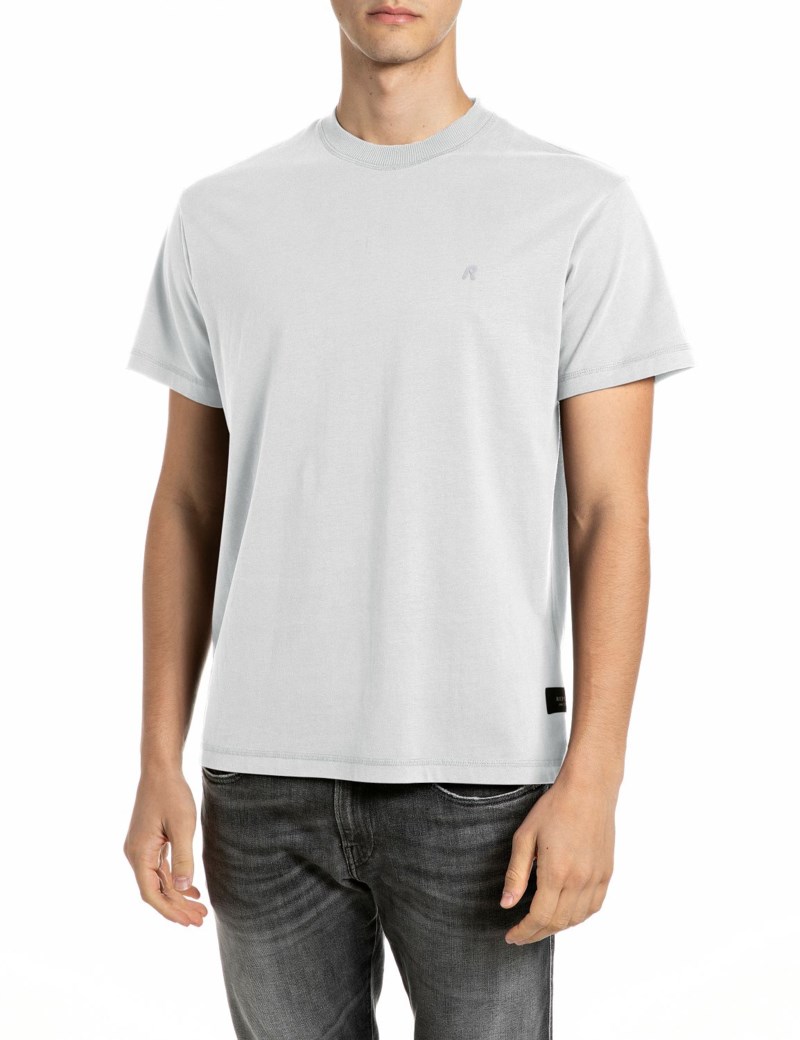 REPLAY T-shirt stone washed peached cotton herr – bild 2