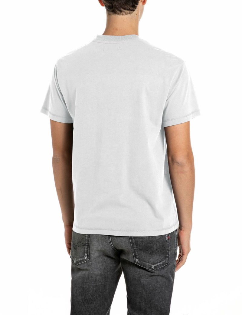 REPLAY T-shirt stone washed peached cotton herr – bild 3