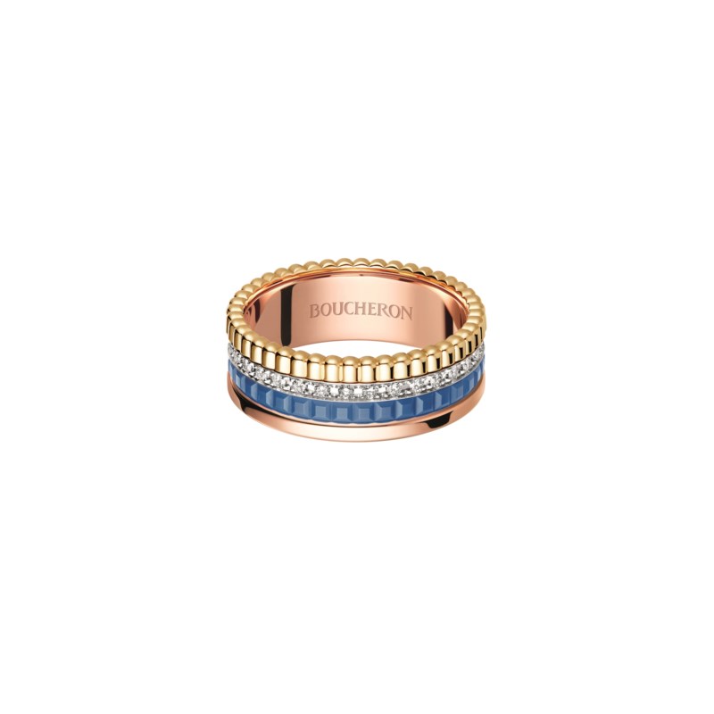 Ring quatre small diamant blue edition