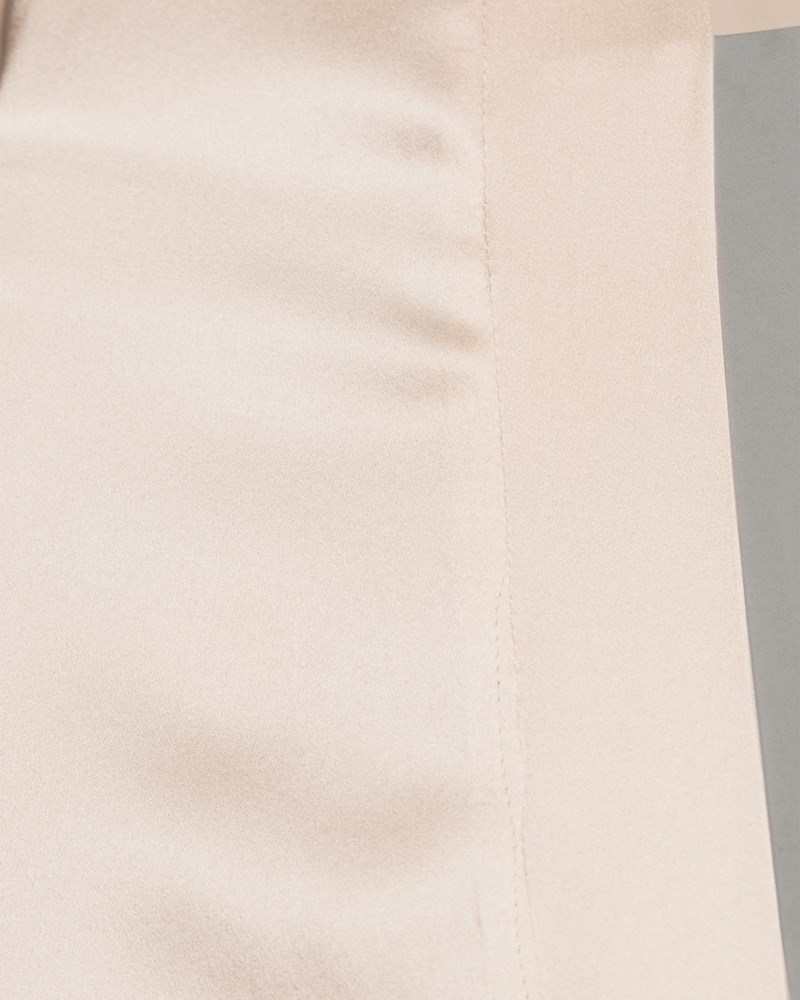 Morgonrock siden beige 5