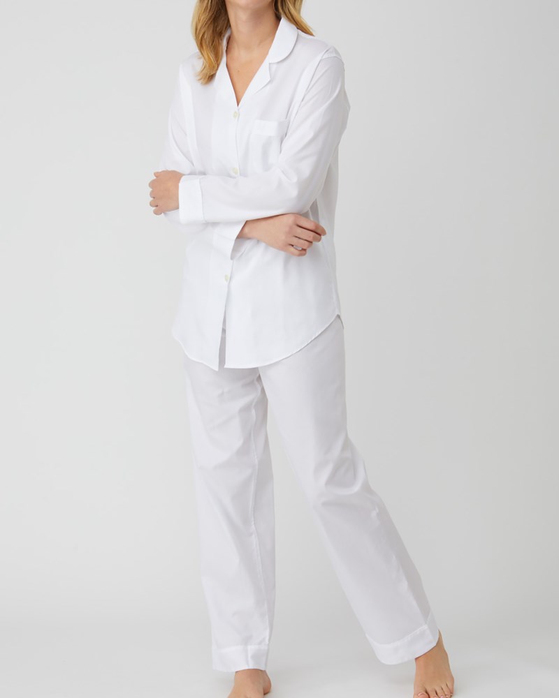 Pyjamas jacquard vit 2