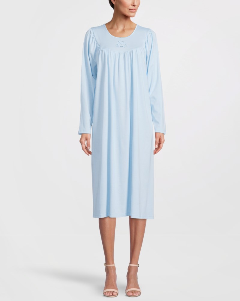 Nattlinne soft cotton ljusblå 2