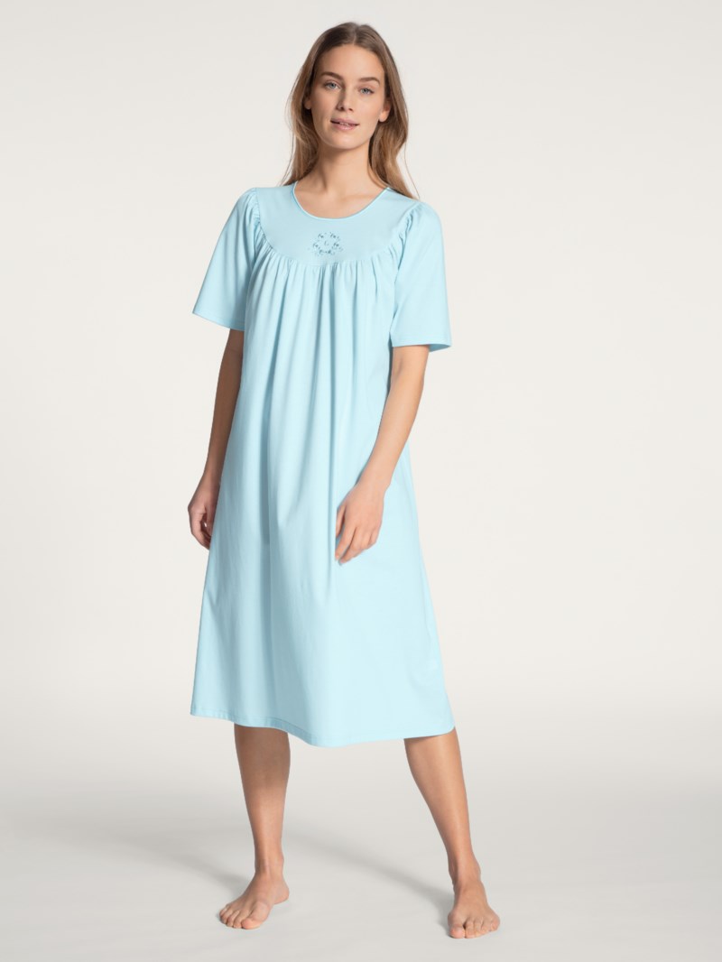 Nattlinne soft cotton ss ljusblå 2